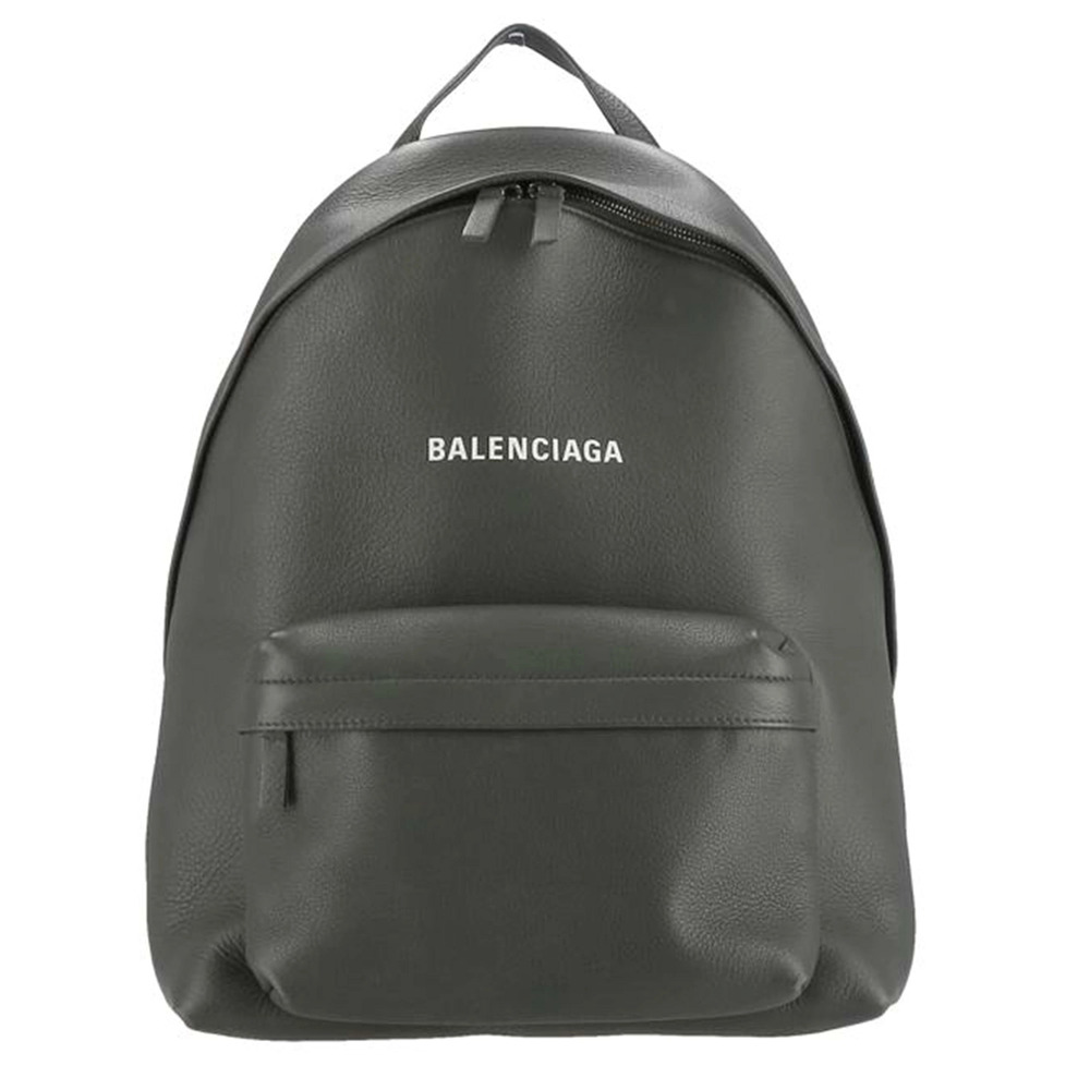Balenciaga Leather Backpack Rucksack Black Gray